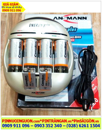 Ansman Energy 8Plus, Kèm sẳn 6 Pin (4 Pin sạc Camelion NH-D2500BP2 và 2 Pin sạc Camelion NH-9V200BP1)